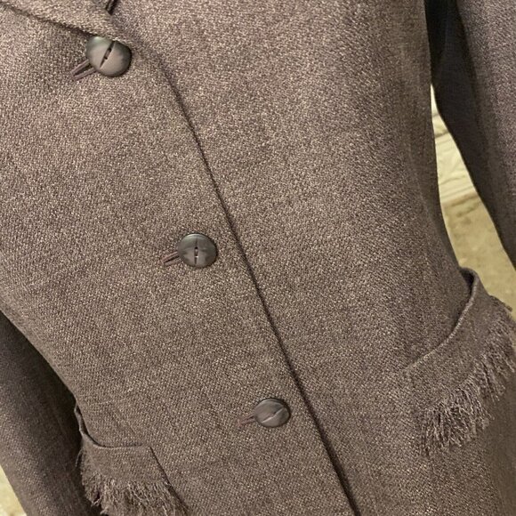 Worthington. Size 14. Purple Fringe Jacket. Lined. Long Sleeve. Pockets. WTC - Picture 3 of 6